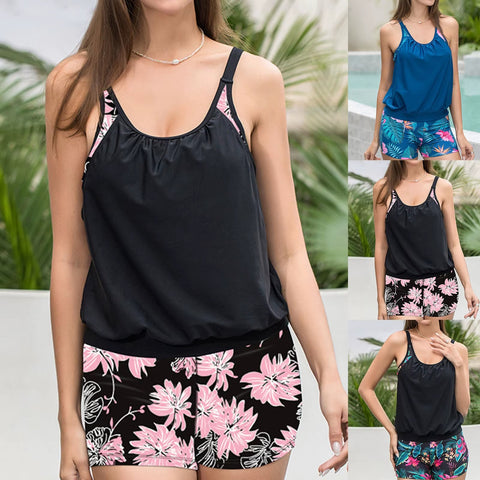 New Fashion Printed Color Matching Two Piece Sets Swimwear CODE: KAR3716