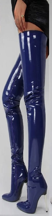 New Stiletto Patent Over The Knee High Heel Boots SIZE:39 CODE: READY1737