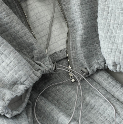 New Zipper, Hoodie, Camis, Harem Pant Trendy Suit 3 Piece Set CODE: READY1376