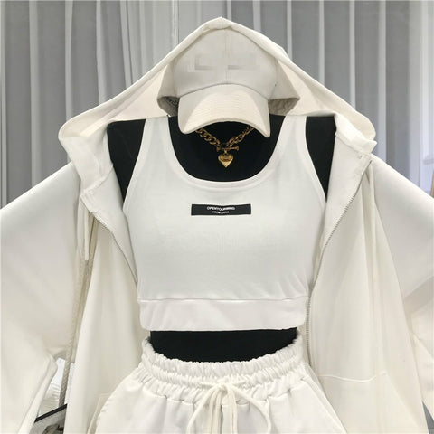 Autumn Fashion Casual Sweatshirt Shorts Three Pieces Set CODE: KAR1233