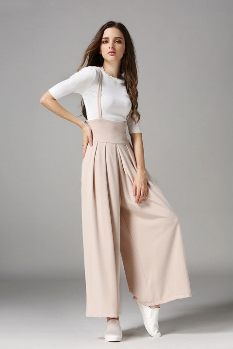 New Ankle Length, Loose, High Waist, with Strap Wide Leg Pants CODE: KAR1258