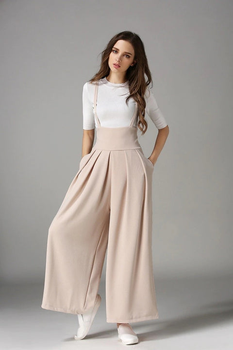 New Ankle Length, Loose, High Waist, with Strap Wide Leg Pants CODE: KAR1258