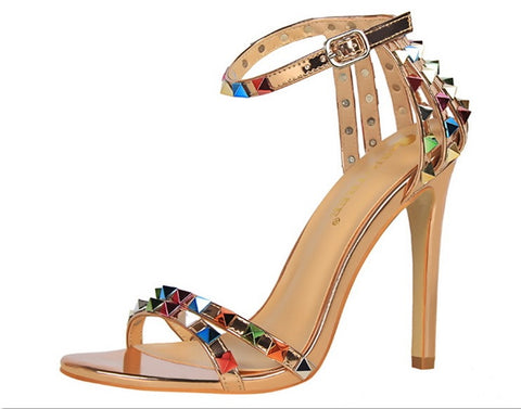 Sexy Rivets High Heel Sandals SIZE : 35 CODE: READY1533