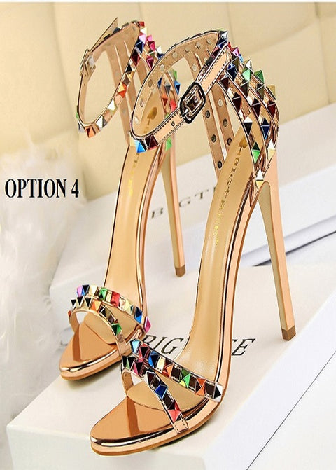 Sexy Rivets High Heel Sandals SIZE : 35 CODE: READY1533