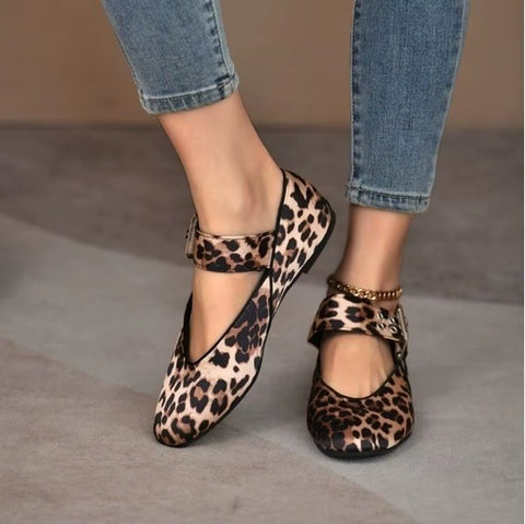 New Pattern Printed Ballet Round Toe Fashion Simple Single Flat Shoes SIZE: 40 CODE: READY1660