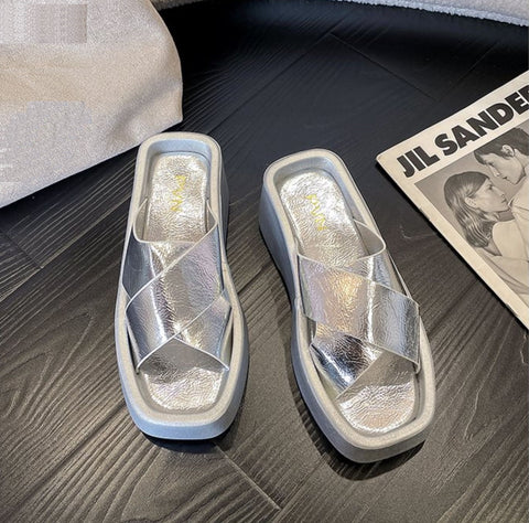 Summer Platform Flat High Heel Slippers CODE: KAR1958