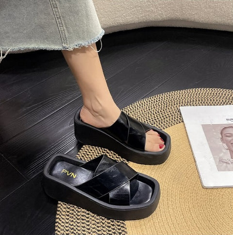 Summer Platform Flat High Heel Slippers CODE: KAR1958