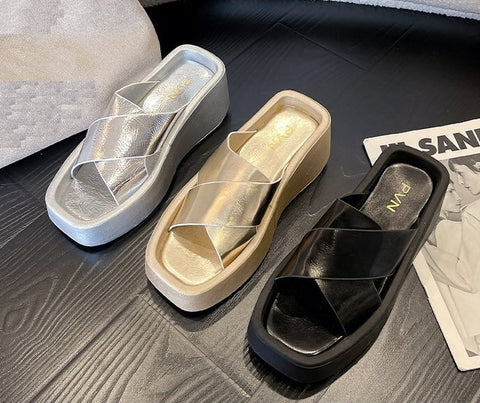 Summer Platform Flat High Heel Slippers CODE: KAR1958