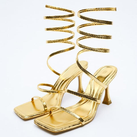 New Fashion Gladiator Roman Stripper Strappy High Heel Sandals CODE: KAR1960