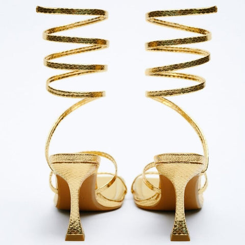 New Fashion Gladiator Roman Stripper Strappy High Heel Sandals CODE: KAR1960