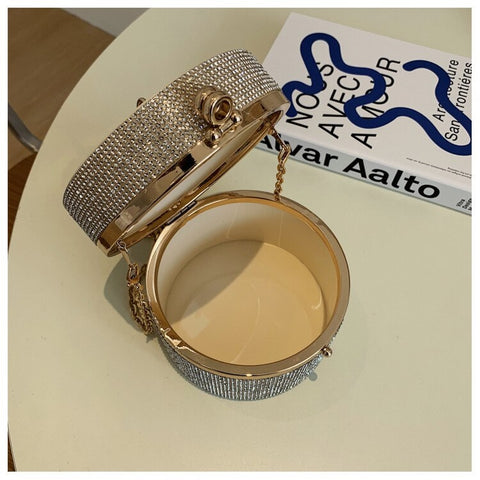 New Crystal Diamonds Round Ball Shaped Clutch Chain Shoulder Bag CODE: KAR1961