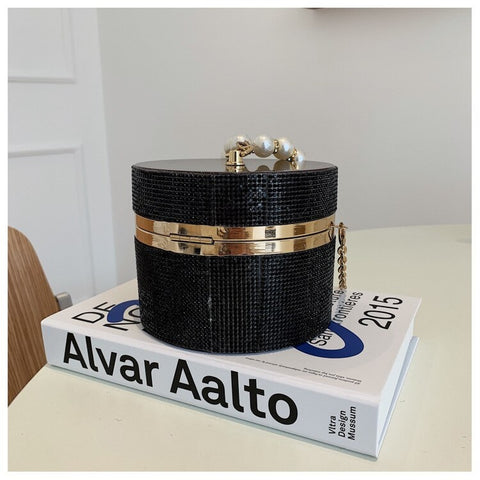 New Crystal Diamonds Round Ball Shaped Clutch Chain Shoulder Bag CODE: KAR1961