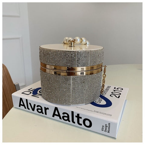 New Crystal Diamonds Round Ball Shaped Clutch Chain Shoulder Bag CODE: KAR1961