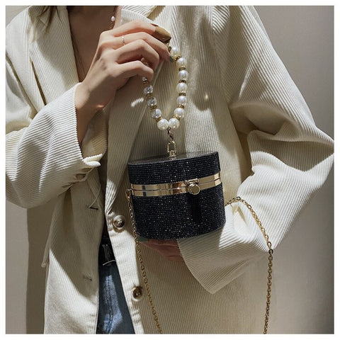 New Crystal Diamonds Round Ball Shaped Clutch Chain Shoulder Bag CODE: KAR1961
