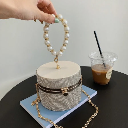 New Crystal Diamonds Round Ball Shaped Clutch Chain Shoulder Bag CODE: KAR1961