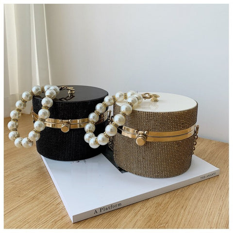 New Crystal Diamonds Round Ball Shaped Clutch Chain Shoulder Bag CODE: KAR1961