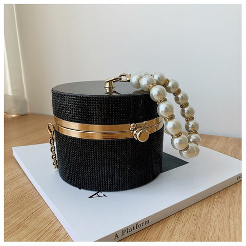 New Crystal Diamonds Round Ball Shaped Clutch Chain Shoulder Bag CODE: KAR1961