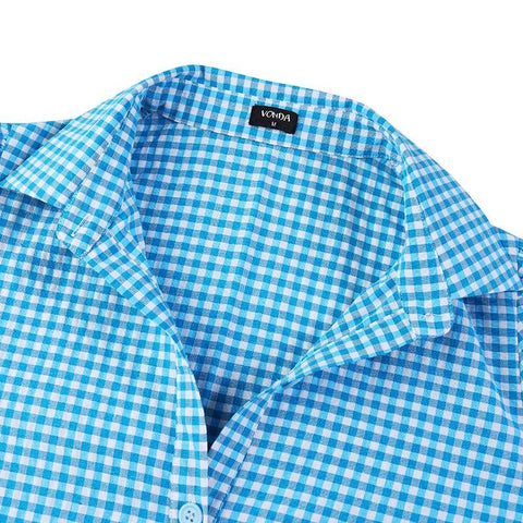 New Casual Plaid Long Sleeve Button Belted Pocket Maxi Shirt Dress CODE: KAR1966