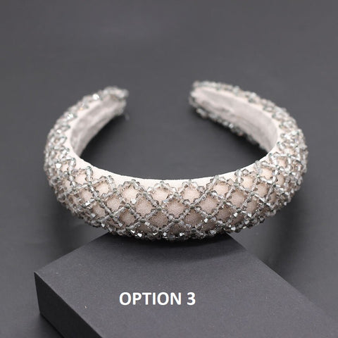 Mesh Crystal Geometric Baroque Beads High Quality Headband  CODE: KAR1972