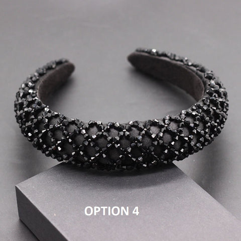 Mesh Crystal Geometric Baroque Beads High Quality Headband  CODE: KAR1972