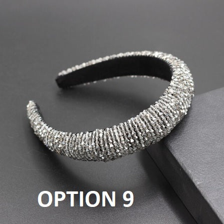 Mesh Crystal Geometric Baroque Beads High Quality Headband  CODE: KAR1972