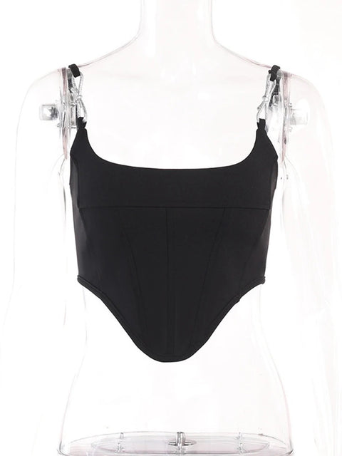 Sexy Off Shoulder Sleeveless Coreset Tank Top CODE: KAR1975