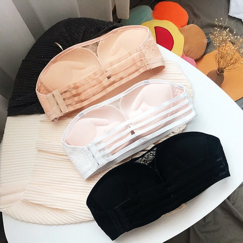 Sexy Lingerie Lace Fashion Push Up Strapless Comfort Invisible Bra CODE: KAR1977