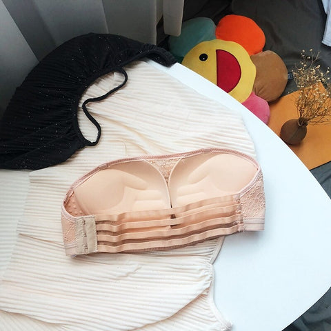 Sexy Lingerie Lace Fashion Push Up Strapless Comfort Invisible Bra CODE: KAR1977