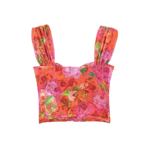 Sexy Zipper Slim Rose Pink Mesh  Backless Corset Top CODE: KAR1991