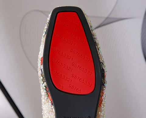 Summer Crystal multicolor mules square toe plus size glitter slide slipper CODE: KAR2001