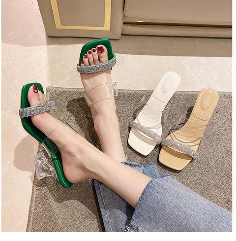 Summer New Jelly Crystal Transparent Sexy Clear High Heel CODE: KAR2019