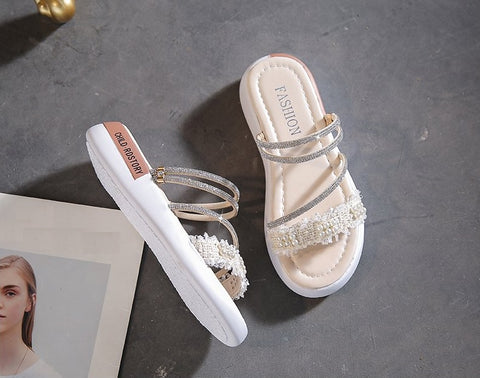 Summer Rhinestone Fashion Casual Slippers CODE: KAR2021