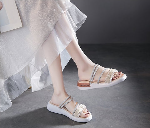 Summer Rhinestone Fashion Casual Slippers CODE: KAR2021