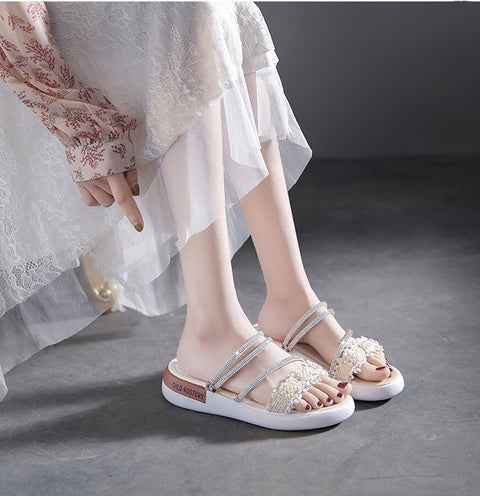 Summer Rhinestone Fashion Casual Slippers CODE: KAR2021