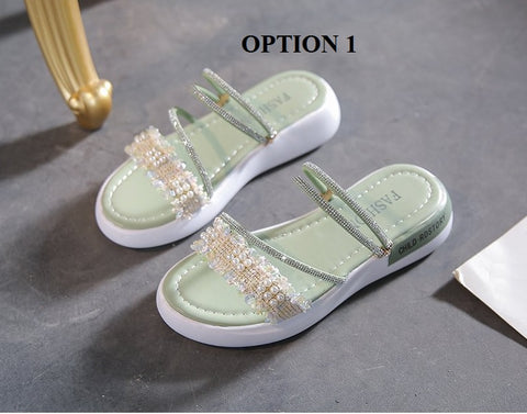 Summer Rhinestone Fashion Casual Slippers CODE: KAR2021
