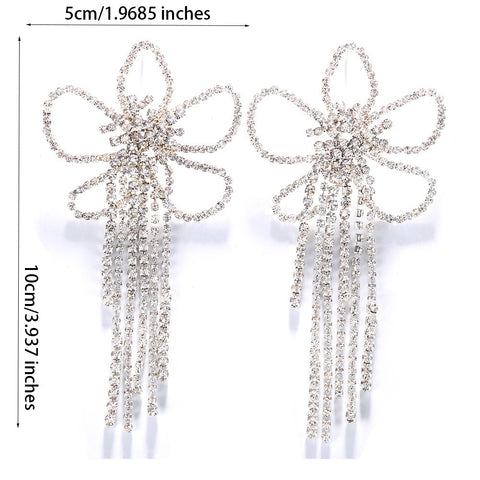 New Fashion Long Tassel Drop Colorful Flower Earrings CODE: KAR2029