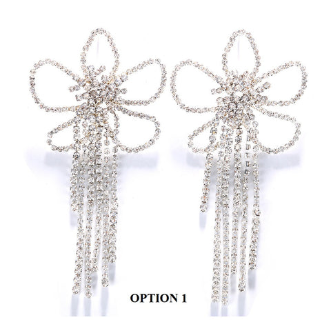 New Fashion Long Tassel Drop Colorful Flower Earrings CODE: KAR2029