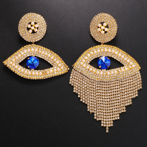 New Eye fashion Rhinestone tassel Rhinestone earrings CODE: KAR2031