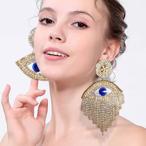 New Eye fashion Rhinestone tassel Rhinestone earrings CODE: KAR2031