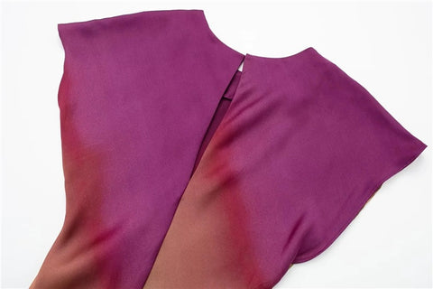 New Vintage Short Sleeve Elegant Midi Satin Long Dress CODE: KAR2036