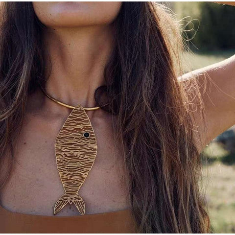 New Pendant Fashion Fish Shape Necklace CODE: KAR2037