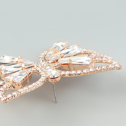 New Shiny Rhinestone Butterfly Shape Drop Earrings CODE: KAR2041