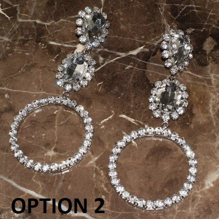 New Glass Crystal Big Water Drop Dangle Fashion Earrings CODE: KAR2043