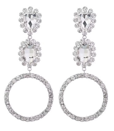 New Glass Crystal Big Water Drop Dangle Fashion Earrings CODE: KAR2043