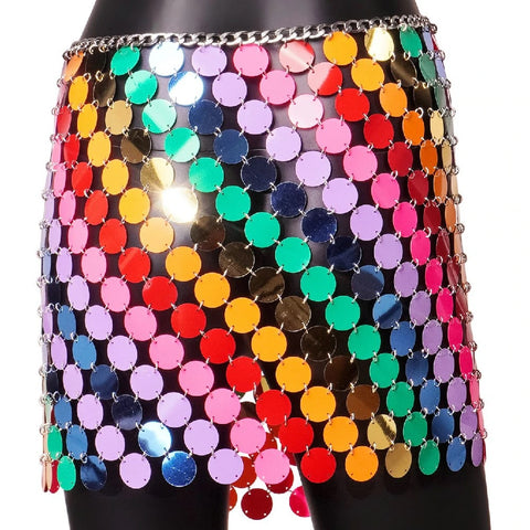 Sexy Elegant See Through Sequin Mini skirt CODE: KAR2047