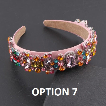 New Fashion Personality Baroque Colorful Rhinestone Headband CODE: KAR2054