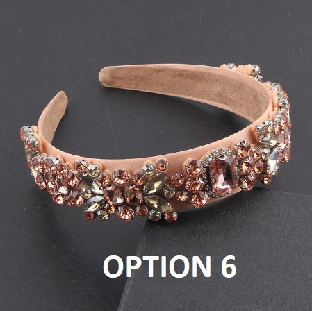 New Fashion Personality Baroque Colorful Rhinestone Headband CODE: KAR2054