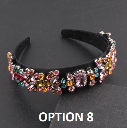 New Fashion Personality Baroque Colorful Rhinestone Headband CODE: KAR2054