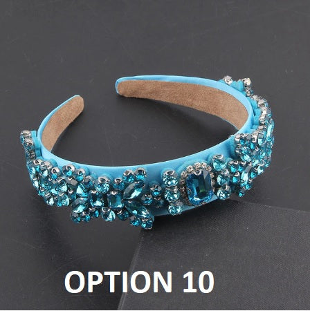 New Fashion Personality Baroque Colorful Rhinestone Headband CODE: KAR2054