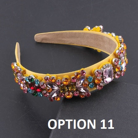 New Fashion Personality Baroque Colorful Rhinestone Headband CODE: KAR2054